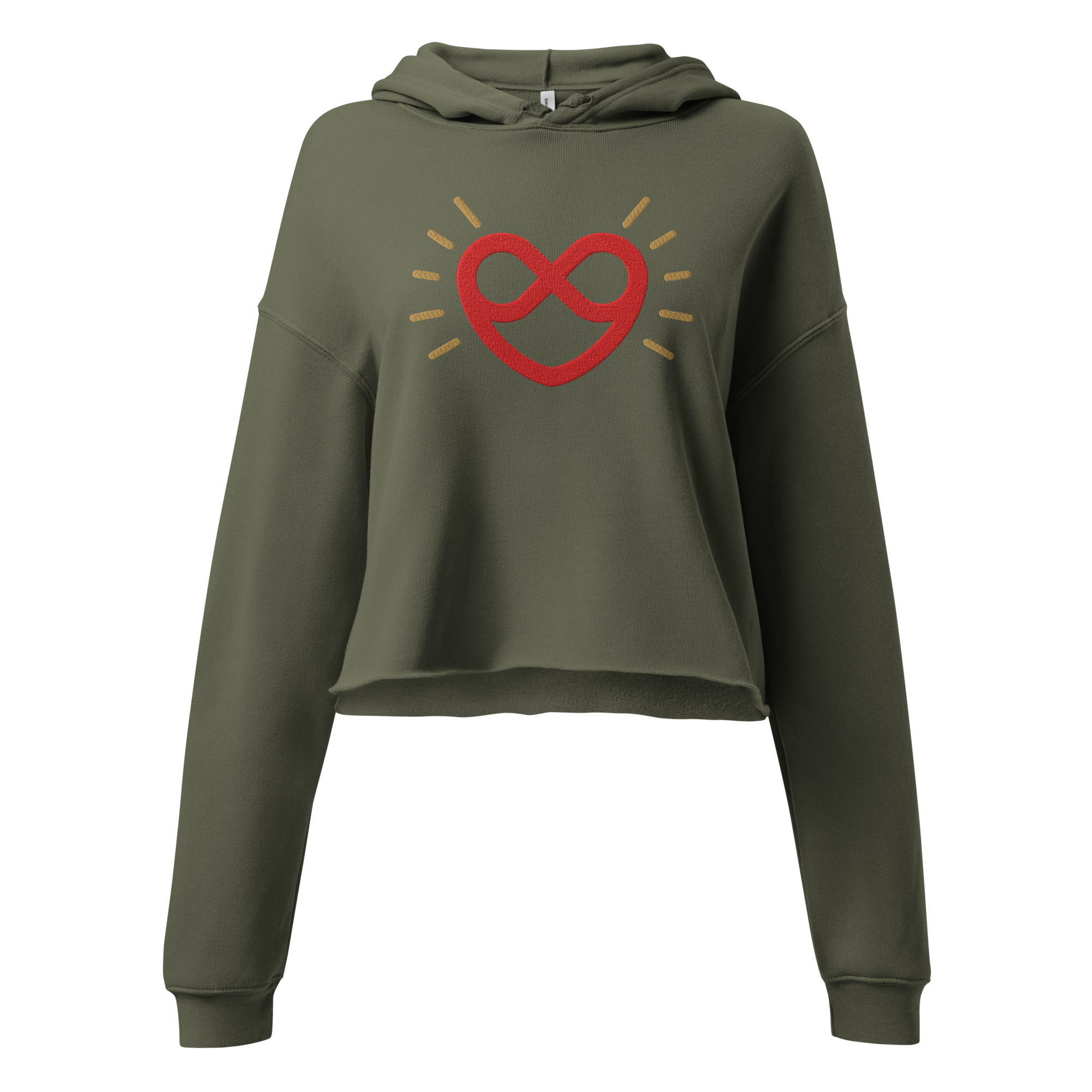 Signature Embroidered "Infinite Heart" Crop Hoodie