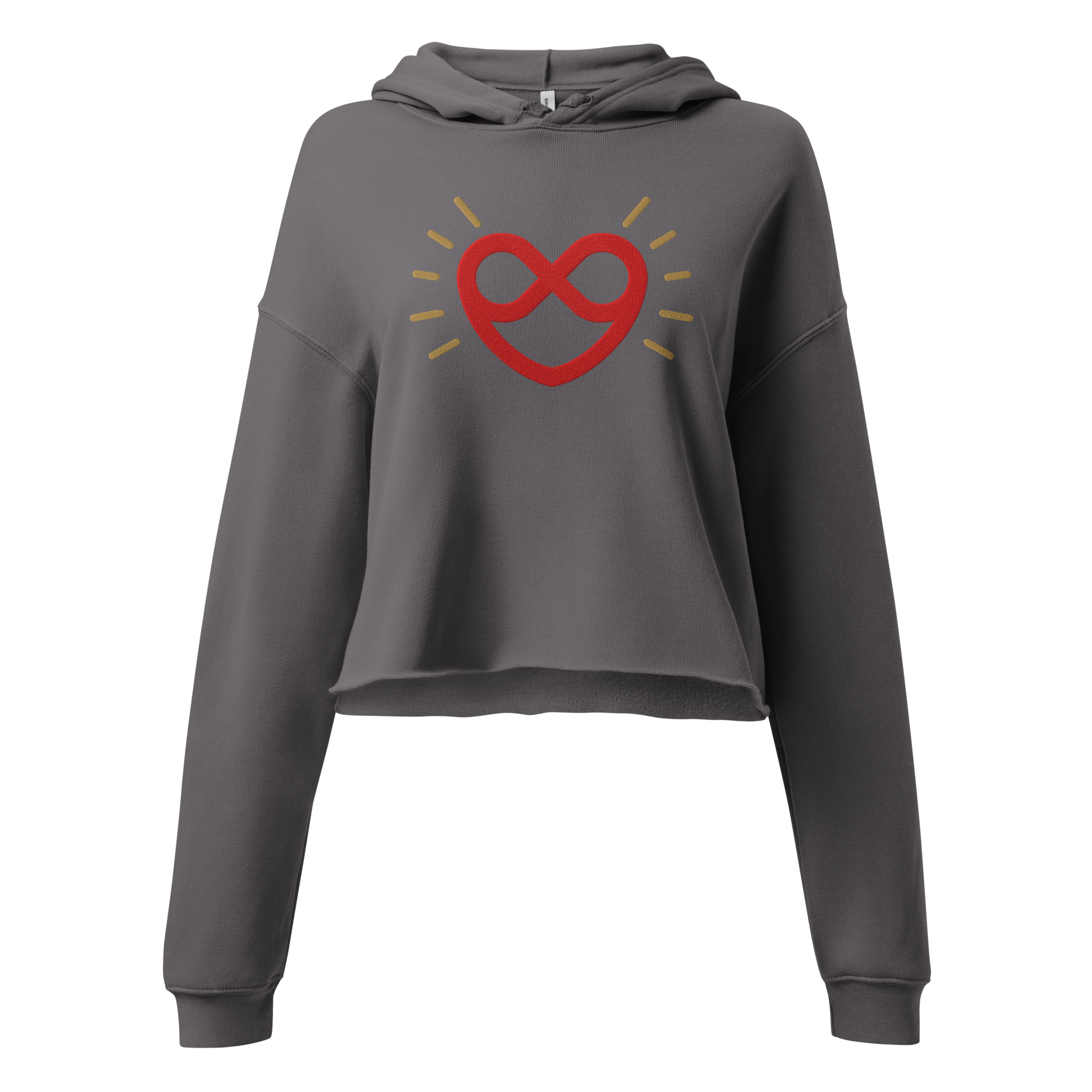 Signature Embroidered "Infinite Heart" Crop Hoodie